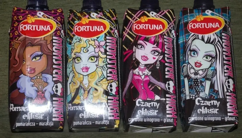 Napoje Fortuna Monster High: Bezpieczne dla dzieci? Skład, smaki, ceny!