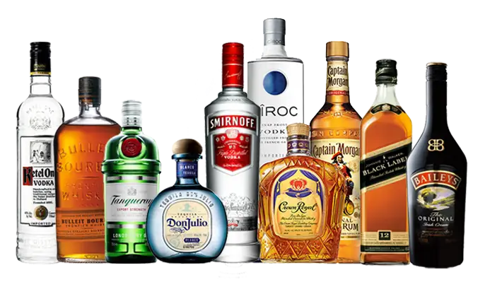 r&oacute;żne rodzaje alkoholi na imprezę